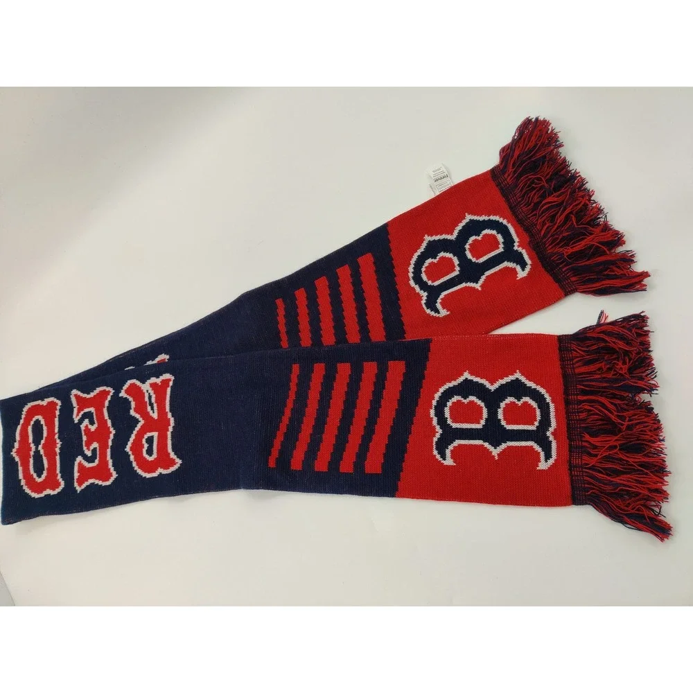 Boston‎ Red Sox MLB Knit Scarf Navy Blue Red Forever Collectibles STA0614-00001
